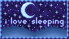 i love sleeping blingie
